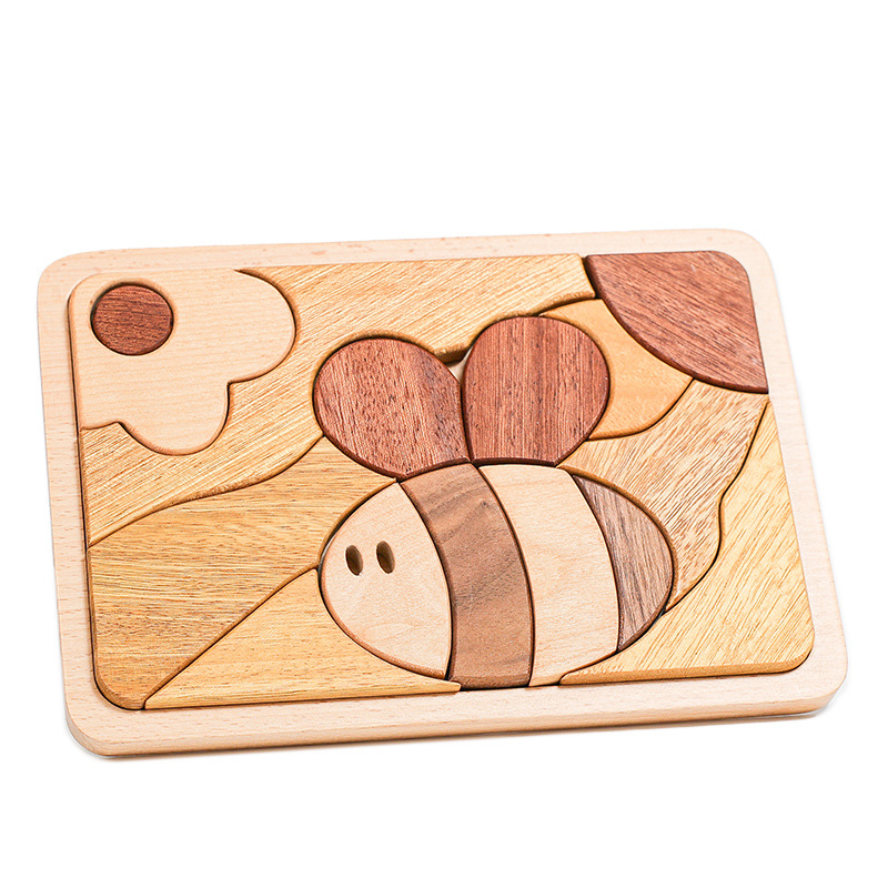 Kreatív fa alak és szín illesztő puzzle