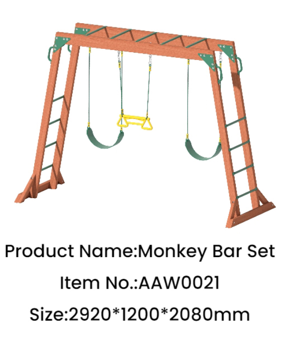 Új design fa játszótér AAW0021